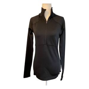 Calia Cold Weather 1/2 Zip Compression Running Shirt Black Knit Pull-Over S